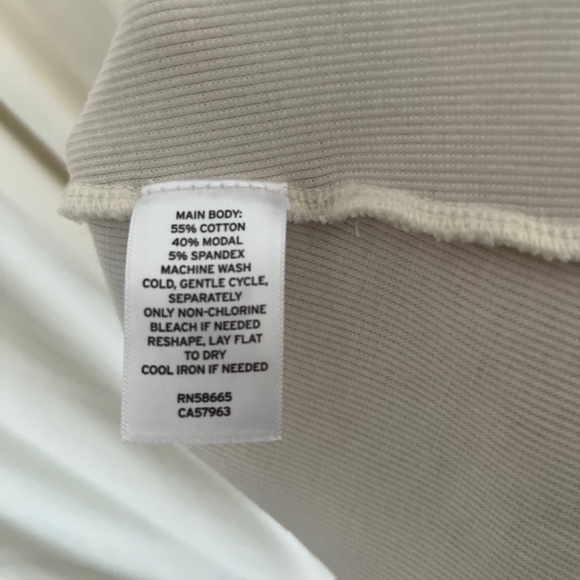 Nordstrom Treasure and Bond Button Front Rib Dress (ivory dove-large) - Picture 6 of 6